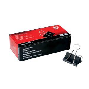 TCS-Pinzas double Clips Numero - 32mm 12 Unidades